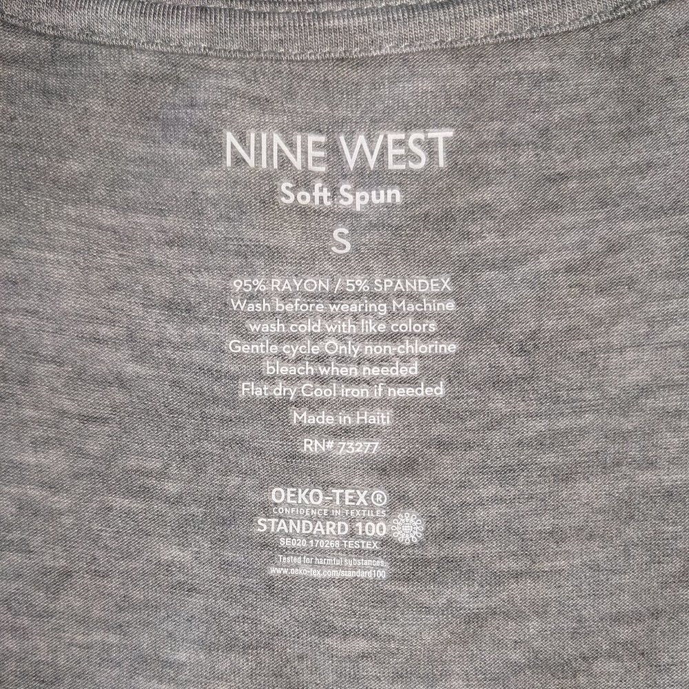 Nine West Soft Spun Essential Easy High-Neck Sleeveless Tank in "Gray Fox" Small - Picture 4 of 5